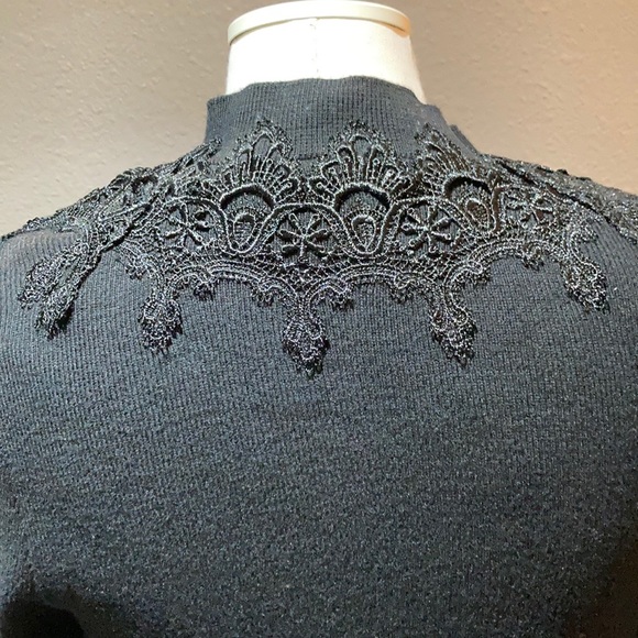 Chico Tonal novelty cardigan sweater black SZ / 1. - Picture 4 of 8